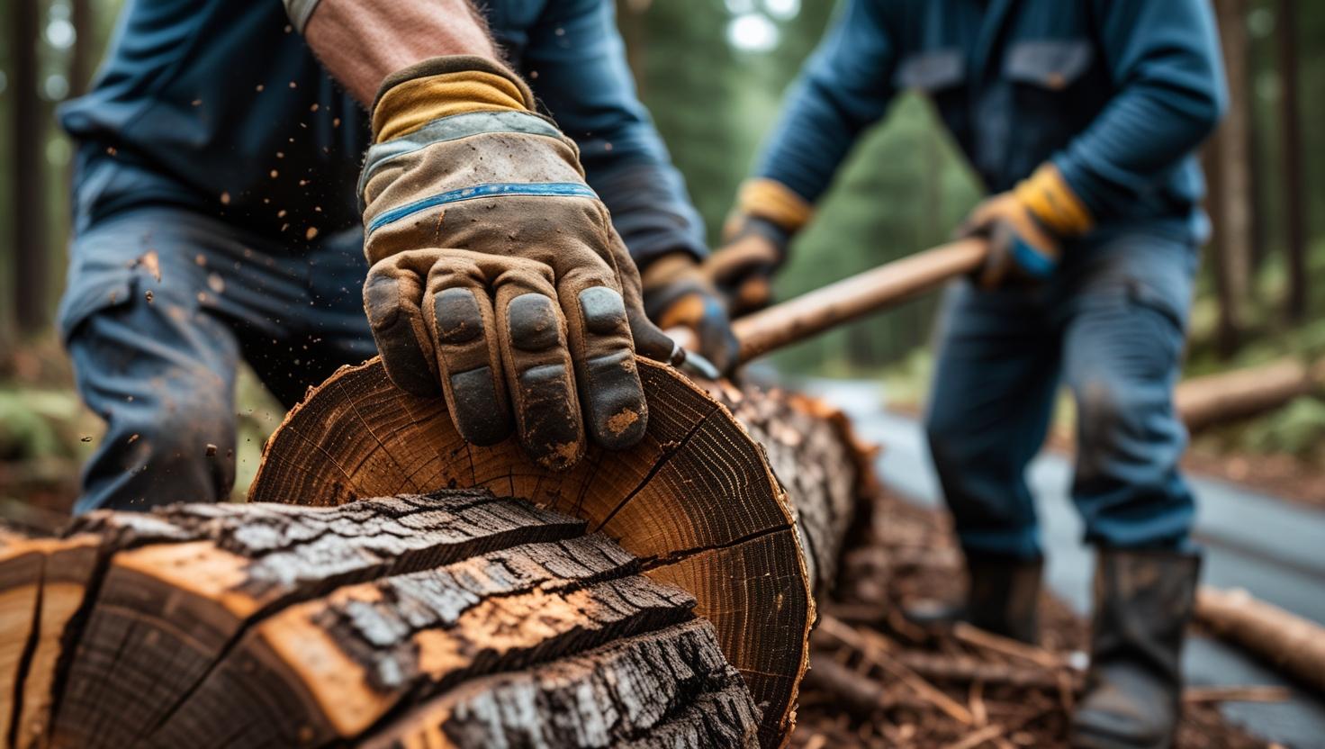 Šumarski radnici, sječa stabala, radovi na šumskim putevima